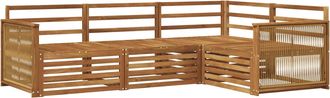 vidaXL Conjunto De Sof&aacute;s De Exterior 4 Uds. Natural Vidaxl