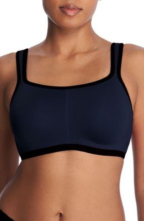 Natori Yogi Convertible Sports Bra in Midnight Navy/Black at Nordstrom, Size 38Ddd