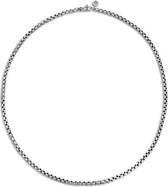 John Hardy Classic Chain 24 Sterling Silver Box Necklace - Nb6510491x24