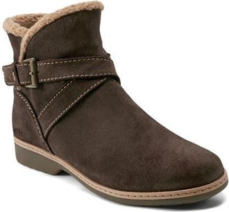 Earth Hutton Water Repellent Faux Fur Lined Bootie in Dark Brown at Nordstrom, Size 7.5