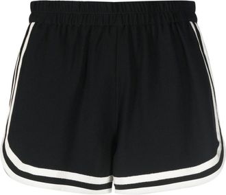 Red Valentino ribbon-trim mini shorts - women - Acetate/Polyester/Viscose/Polyester/Acetate - 38 - Black
