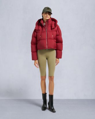 Moose Knuckles Womens Akai Cropped Puffer - Sumac