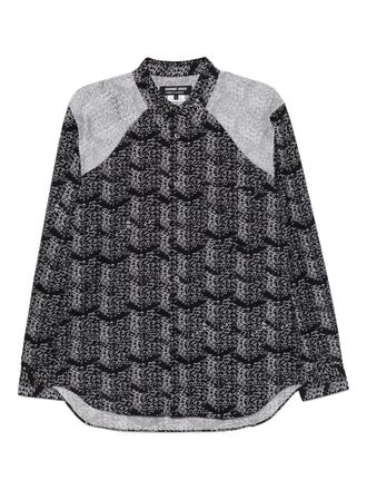 Comme Des Gar&ccedil;ons striped shirt - men - Cotton - L - Black