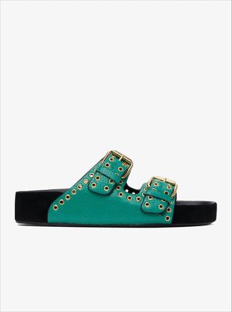 Isabel Marant Womens Lennyo Sandal In Emerald