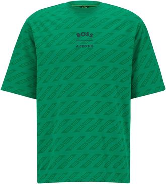 HUGO BOSS Mens Crew Neck Short Sleeve Regular Fit T-Shirt in Open Green - Size X-Large