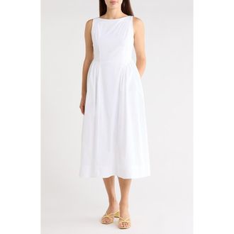 CeCe by Cynthia Steffe Godet Pleat Maxi Dress in Ultra White at Nordstrom Rack, Size X-Large