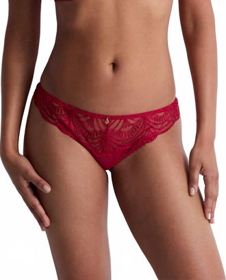 Aubade Vibes Tanga Brief In Red Love & Plain Bordeaux