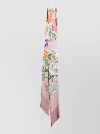 Gucci flora twill tie featuring floral print