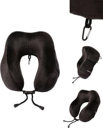 Members Only Memory Foam Travel Neck Pillow in Black at Nordstrom