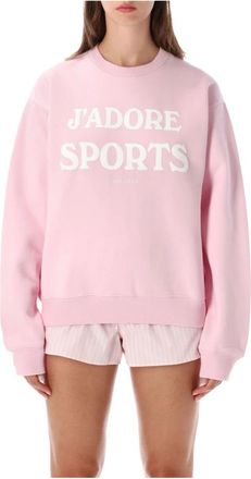 Sporty & Rich Jadore Crew Neck - Dames - Sweatshirts - Roze - L - Katoen - Hoodies & sweatvesten