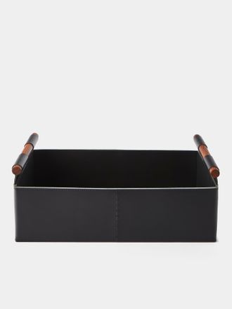 Rabitti 1969 Beta Leather Rectangular Low Basket