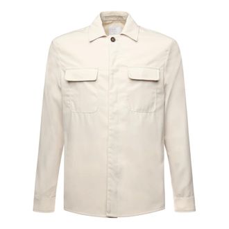 Eleventy Light Jackets, male, Beige, Size: L Cotton Classic Jacket
