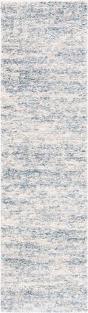 Safavieh Alfombra de poli&eacute;ster blanco/azul, 69 x 244 cm