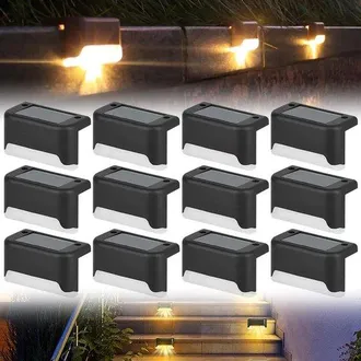 OEM Un Conjunto De 12 Luces Solares Para Exteriores, Con Dise&ntilde;o Impermeable, Aptas Para Jardines, Patios Y Senderos, Con Luz Blanca C&aacute;lida