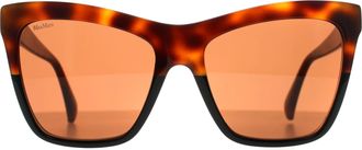 Max Mara Cat Eye Womens Havana Brown MM0008 Logo2 - One Size