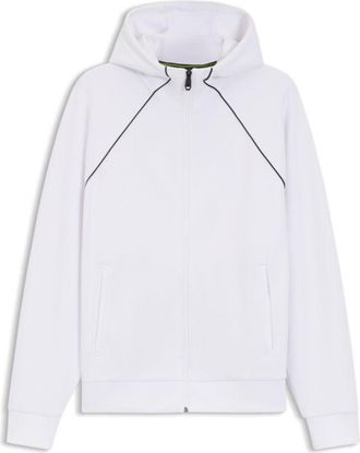 BOSS Piping-detail zip-up hoodie in a cotton blend