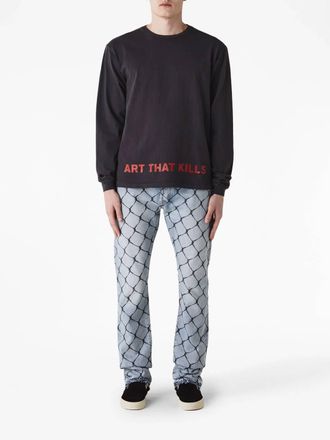 Gallery Dept. Cage Straight Leg Jeans In Indigo