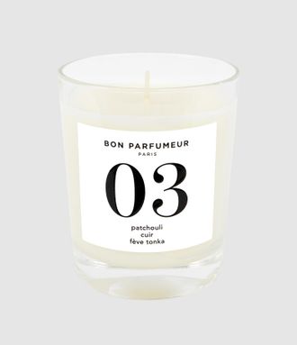 Bon Parfumeur Bougie 03 Patchouli, Cuir, Fève Tonka
