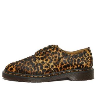 Dr. Martens 1461 Smiths Hair On Leopard Print Dress Shoes Brown 27727348
