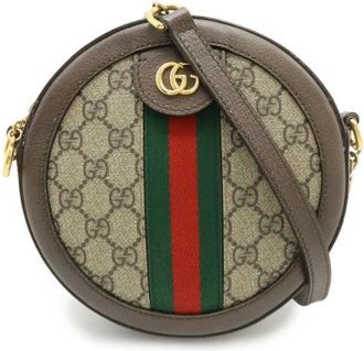 Gucci Pre-owned Ophidia GG Supreme Shoulder Bag - Dames - Vintage Schoudertas - Beige - ONE Size - Leer - Vintage