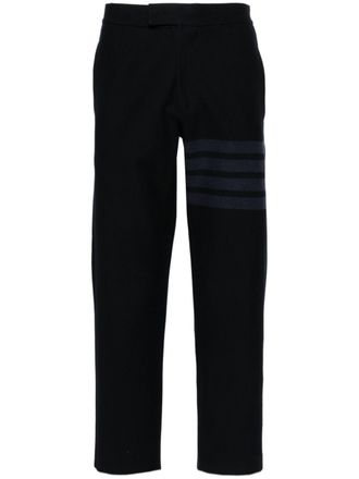 Thom Browne mid-rise twill tapered trousers - men - Fabric - 3 - Blue