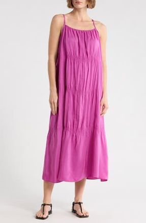 Eileen Fisher Smocked Cami Maxi Dress in Grape at Nordstrom Rack, Size X-Large