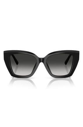 Tiffany & Co. 52mm Gradient Square Sunglasses in Black /Grey Gradient at Nordstrom