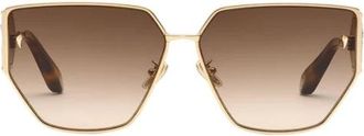 Roberto Cavalli Mirror Snake Zonnebrillen - Dames - Zonnebrillen - Bruin - ONE Size - Accessoires