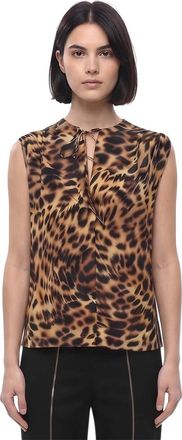 Stella McCartney Brown Animal Print Top
