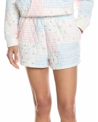 Vintage Havana Piper Pastel Patchwork Shorts In White Multi