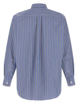 Comme Des Gar&ccedil;ons Striped Cotton Shirt - Blue
