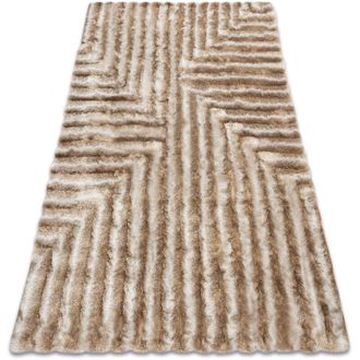 RugsX Rugsx - Alfombra Moderno Flim 010-b1 Moderno, Laberinto - Structural Beige Beige 120x160 Cm