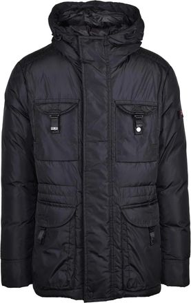 Peuterey Technical Black Padded Parka With Recycled Down Insulation