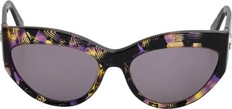 Liu Jo Cat-eye Acetaat Zonnebril - Dames - Zonnebrillen - Zwart - ONE Size - Leer - Accessoires