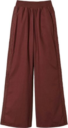 Twin-Set Pantaloni con motivo intrecciato - Marrone