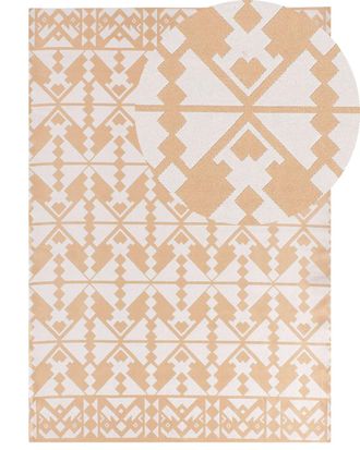 Beliani Alfombra de exterior de material sint&eacute;tico beige 230x160cm