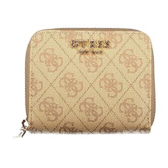 Guess Laurel II SLG Small Zip-Around Wallet - Dames - Portefeuilles - Beige - ONE Size - Accessoires