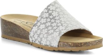 Bos. & Co. Lux Slide Sandal in Silver/White at Nordstrom, Size 10-10.5Us