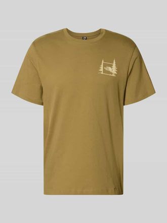 The North Face Relaxed Fit T-Shirt mit Logo-Print in Camel, Gr&ouml;&szlig;e XXL