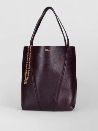 Chlo&eacute; tote bag structured shape double handles chain