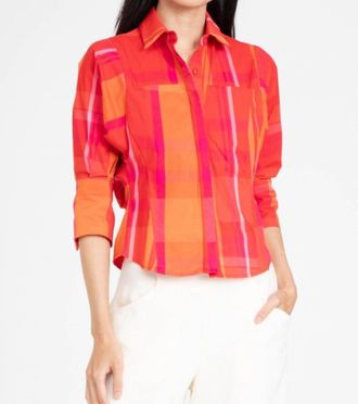 Eva Franco Sibella Shirt In Citrus Plaid