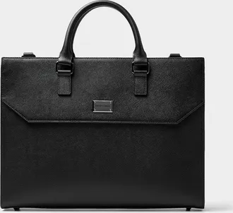 Emporio Armani Mens Signature strap leather case bag