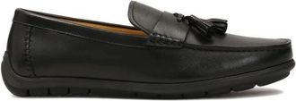 Kazar Zwarte leren mocassins met klompen - Heren - Loafers - Zwart - 40 EU - Leer - Schoenen