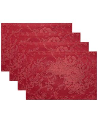 Elrene Poinsettia Elegance Jacquard Holiday Placemat