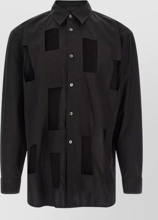 Comme Des Gar&ccedil;ons geometric cut out panel shirt design