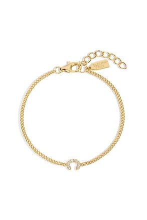 Electric Picks Initial Bracelet in Gold - C at Nordstrom, Size 6.5