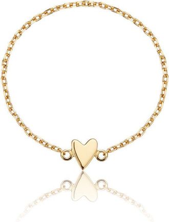 Lily & Roo Gold Heart Chain Ring