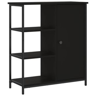 vidaXL Vidaxl - Aparador De Madera De Ingenier&iacute;a Negro 70x30x80 Cm