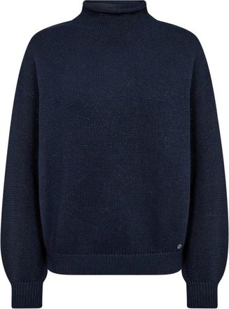 Mos Mosh Adam Zip Turtle Neck - Dames - Coltruien - Blauw - XS - Truien & Vesten