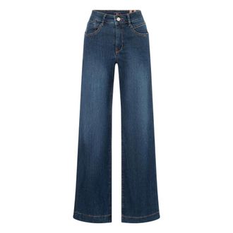 M.A.C Mac, Jeans, Dames, Blauw, L L34, Katoen, Rich Palazzo Wide Jeans